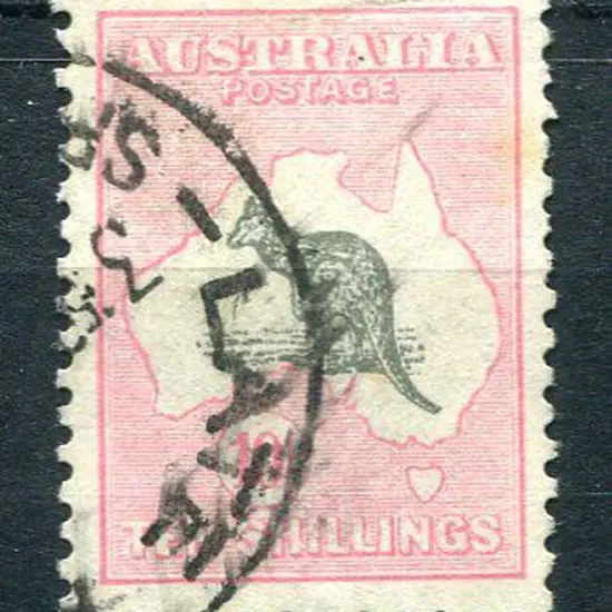 1929/30 Small Multiple Watermark 10/- grey & pale ...