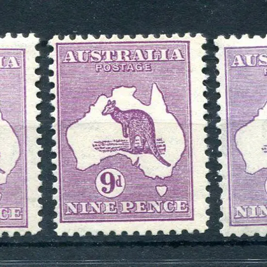 1931-47 CofA 9d violet, 9d deep bright violet & 9d ...