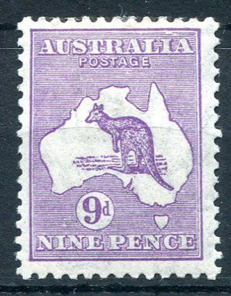 1931-47 CofA 9d bright purple with "shading breaks ... Image 1++