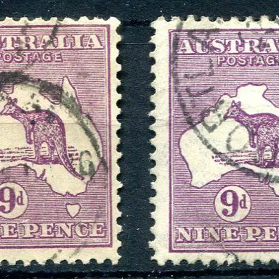 1931-47 CofA 9d bright violet with "Thin necked ...