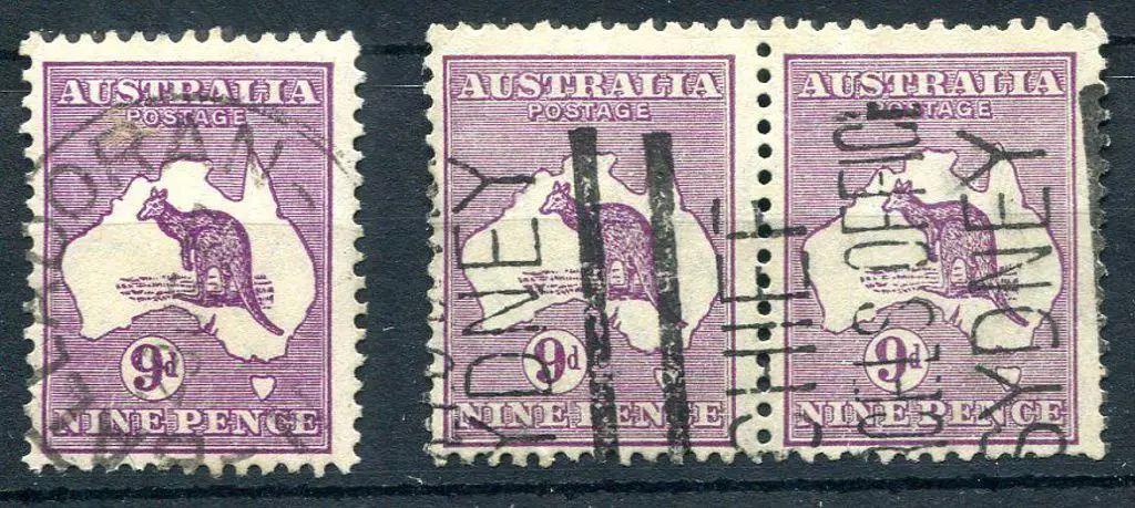 1931-47 CofA 9d deep bright violet with "vertical ... Image 1++