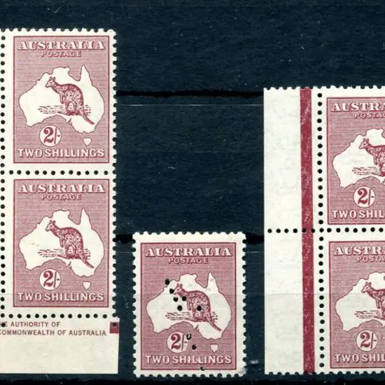 1931-47 CofA 2/- maroon redrawn Die group with MUH ...