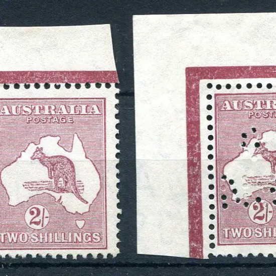 1931-47 CofA 2/- maroon with 2 states of the ...