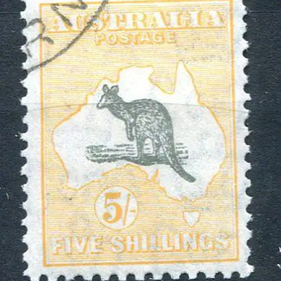 1931-47 CofA 5/- grey & yellow-buff with ...