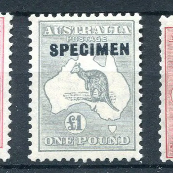 1931-47 CofA 10/- grey & pale rose-crimson, £1 ...