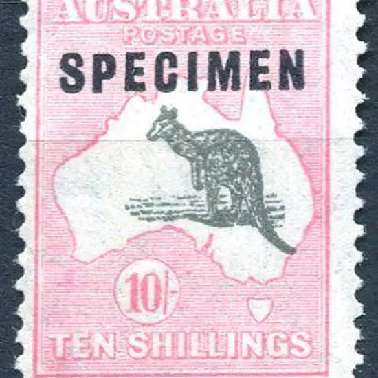 1931-47 CofA 10/- grey & pink ovptd "SPECIMEN" ...