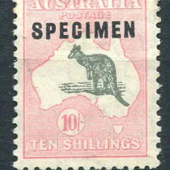 1931-47 CofA 10/- grey & pink ovptd "SPECIMEN" ...