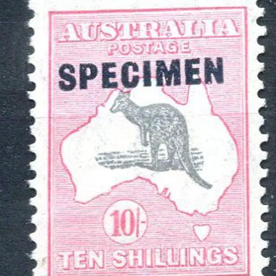 1931-47 CofA 10/- grey & pink ovptd "SPECIMEN" ...
