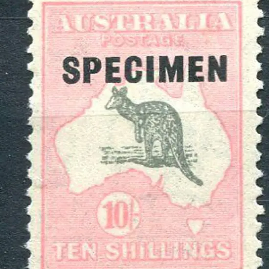 1931-47 CofA 10/- grey & pink ovptd "SPECIMEN" ...