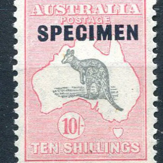 1931-47 CofA 10/- grey & pink ovptd "SPECIMEN" ...