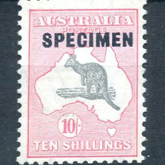 1931-47 CofA 10/- grey & pink ovptd "SPECIMEN" ...