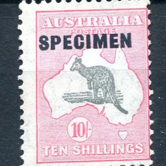 1931-47 CofA 10/- grey & pink ovptd "SPECIMEN" ...