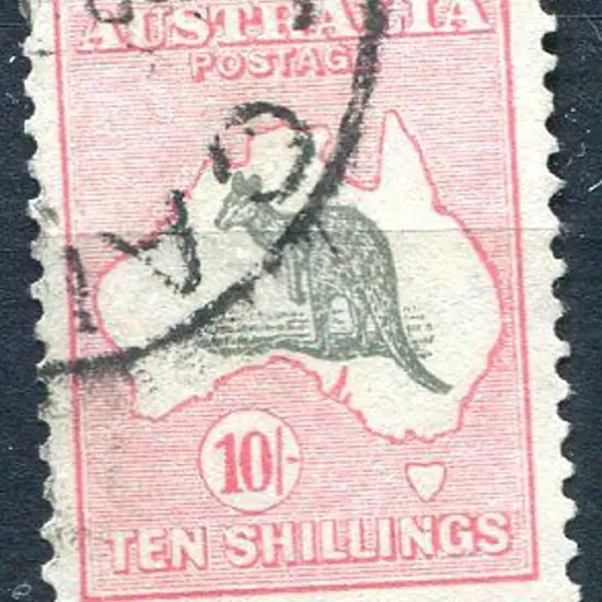 1931-47 CofA 10/- grey & pink. Fine used & well ...