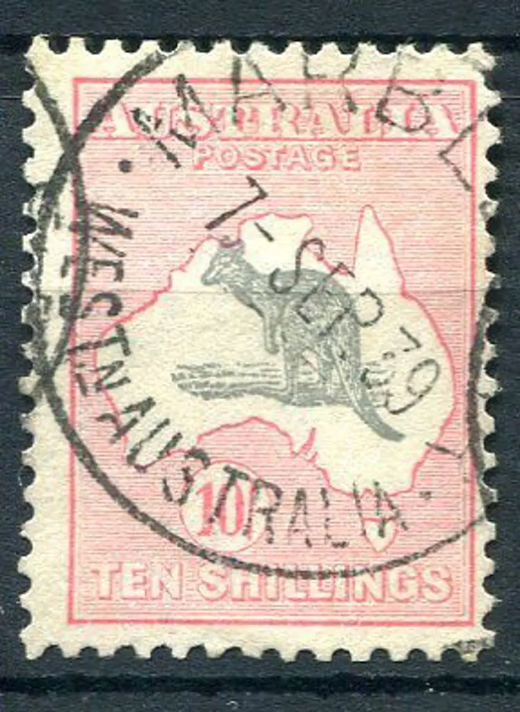 1931-47 CofA 10/- grey & pink. Fine used with ... Image 1++