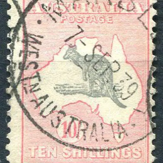 1931-47 CofA 10/- grey & pink. Fine used with ...