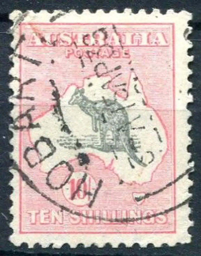 1931-47 CofA 10/- grey & pink. Fine used with neat ... Image 1++