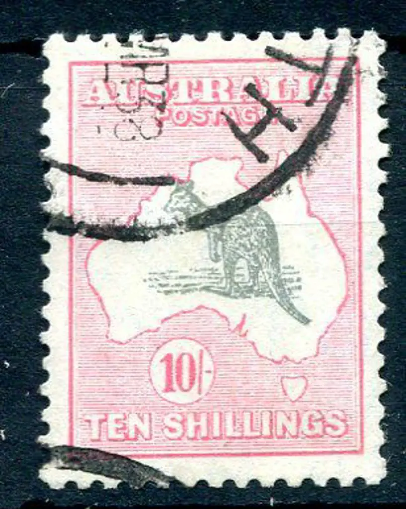 1931-47 CofA 10/- grey & pink. Fine used with part ... Image 1++