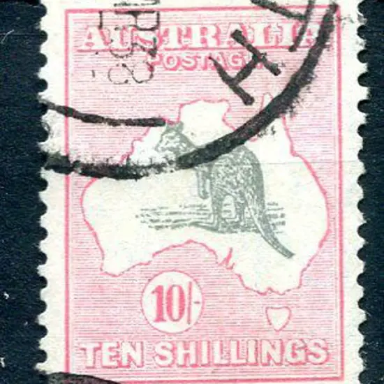 1931-47 CofA 10/- grey & pink. Fine used with part ...