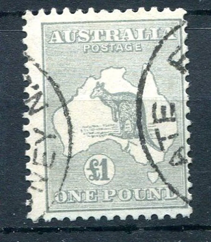 1931-47 CofA £1 grey fine used with 2 partial ... Image 1++