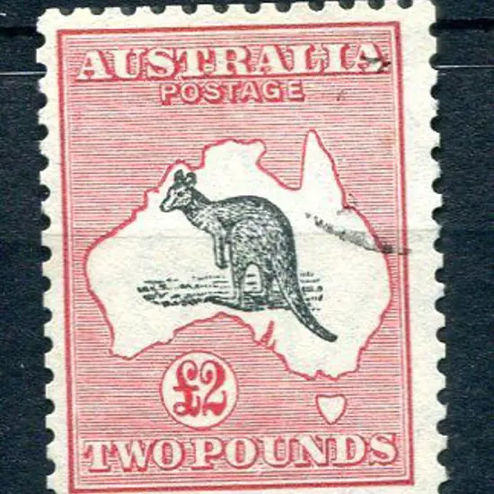 1931-47 CofA £2 grey black & rose-crimson. Fine ...