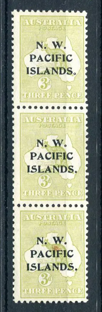 1915/16 3d yellow-olive kangaroo, 3rd wmk “abc” ... Image 1++