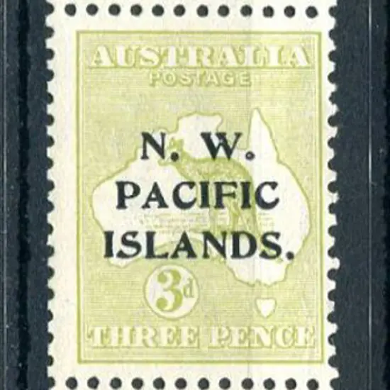 1915/16 3d yellow-olive kangaroo, 3rd wmk “abc” ...