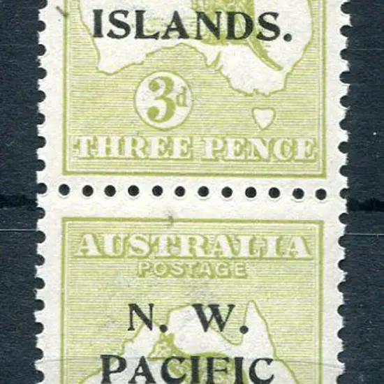 1918/22 3d greenish-olive in Die I/II vertical ...