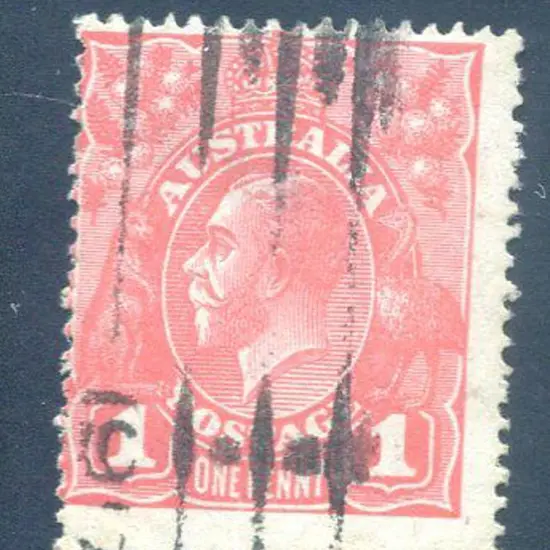 1914-20 Single Watermark 1d deep salmon Eosin. ...