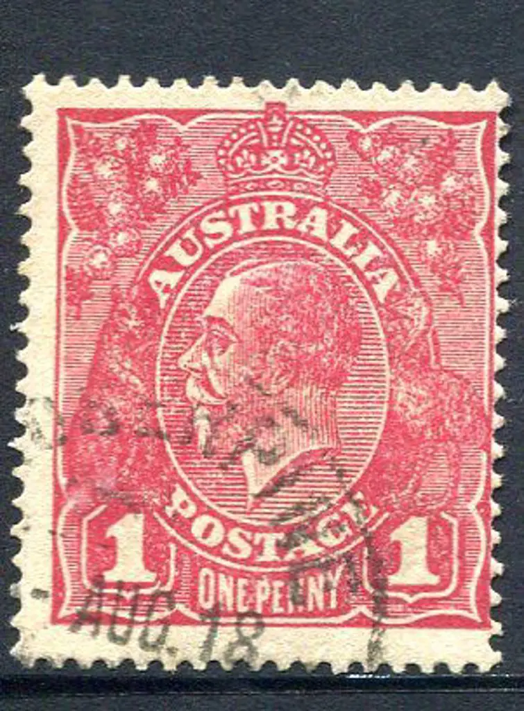 1914-20 Single Watermark 1d maroon, Die II (G77). ... Image 1++