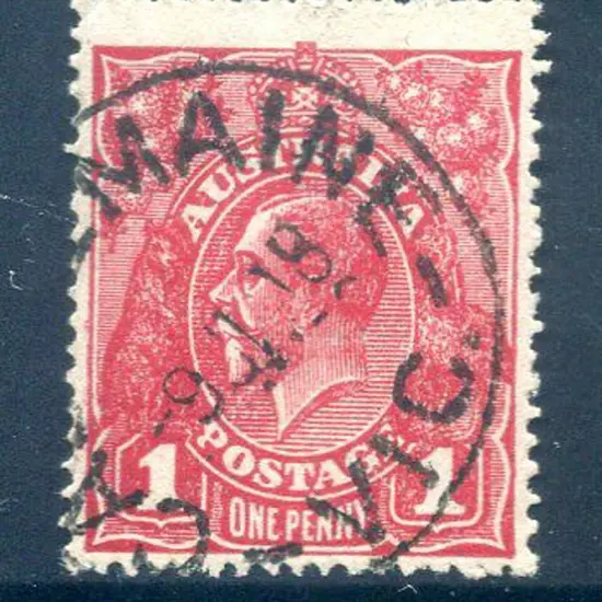 1914-20 Single Watermark 1d maroon, Die II, (G77) ...