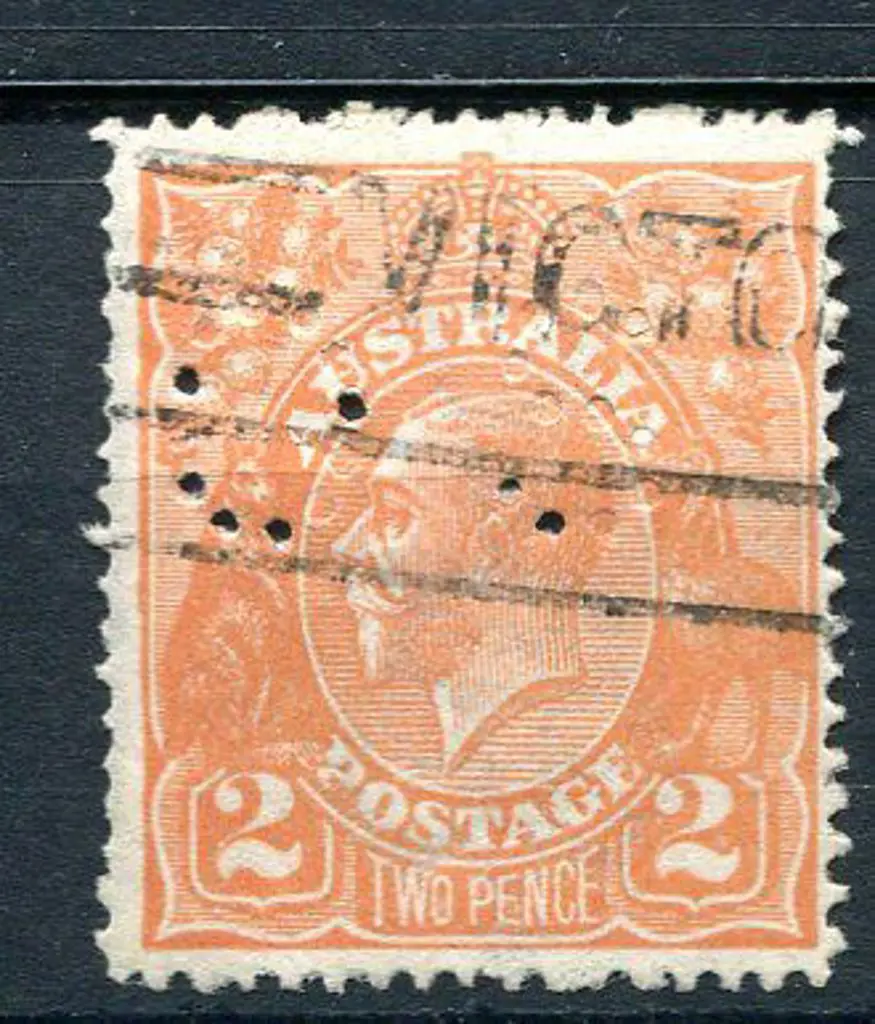 1914-20 Single Watermark 2d orange with wmk ... Image 1++