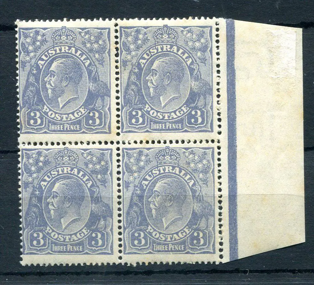 1914-20 Single Watermark 3d blue, Die I, Type B & ... Image 1++