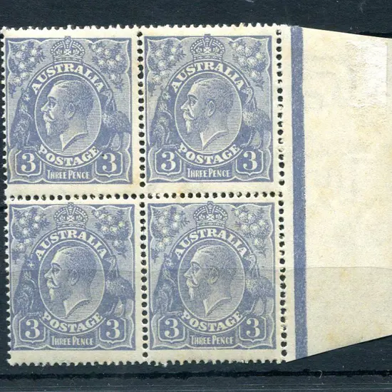 1914-20 Single Watermark 3d blue, Die I, Type B & ...