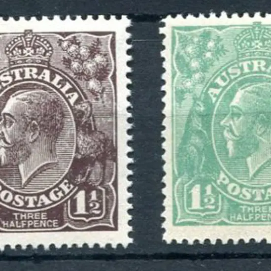 1918-20 Large Multiple Watermark Perf.14 1½d ...
