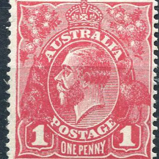 1918-20 Large Multiple Watermark Perf.14 1d ...