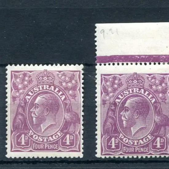 1918-20 Large Multiple Watermark Perf.14 4d violet ...