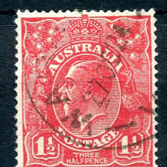 1924 No Watermark 1½d rose-red with "scratched ...