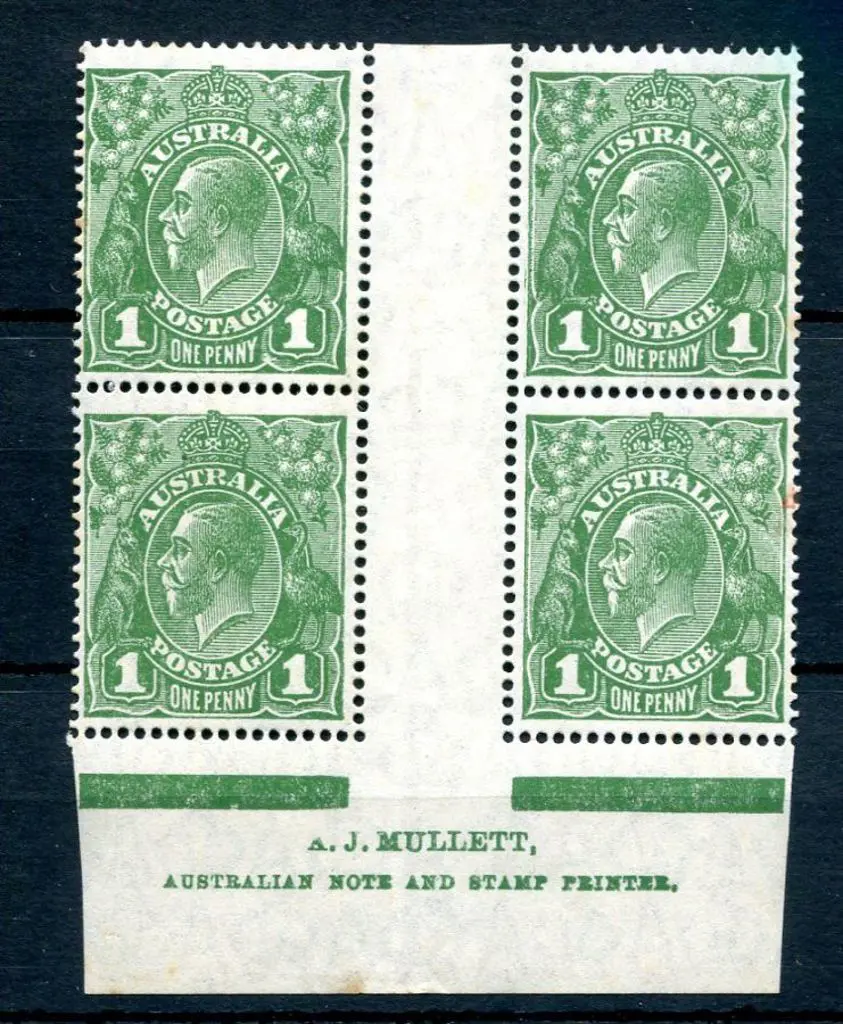 1926-30 Small Multiple Watermark Perf. 14 1d green ... Image 1++