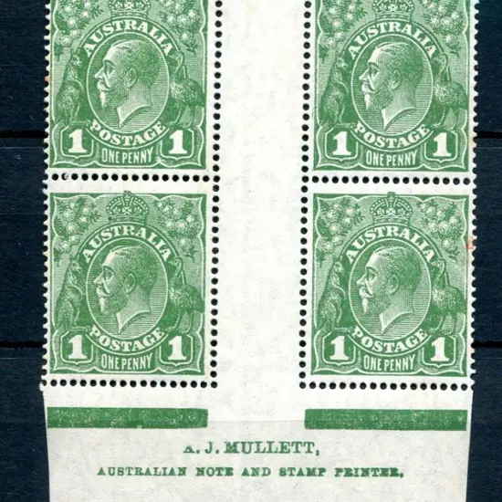 1926-30 Small Multiple Watermark Perf. 14 1d green ...