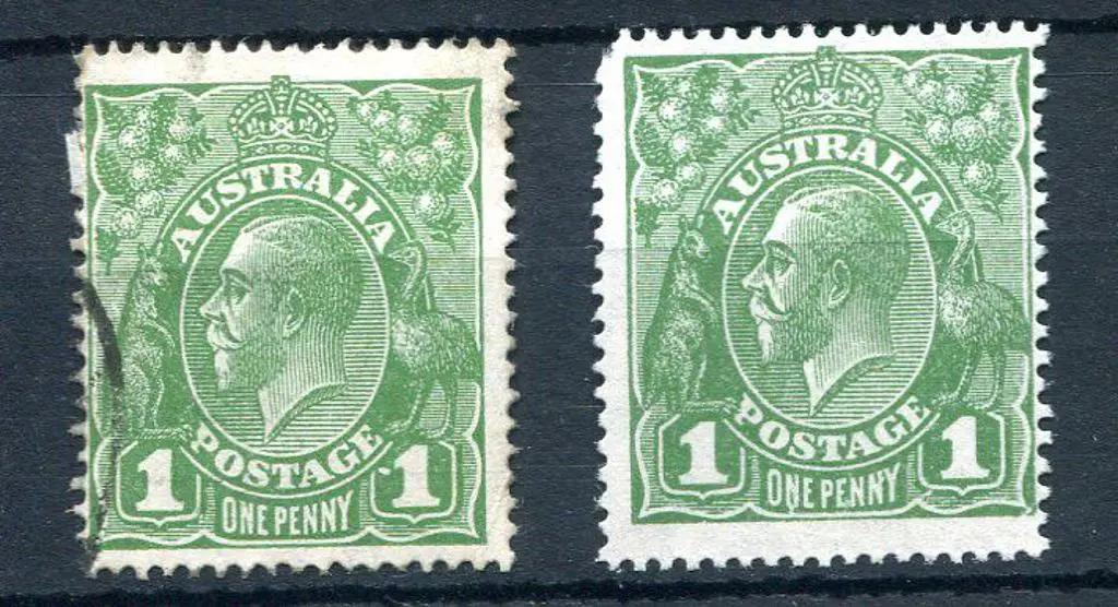 1926-30 Small Multiple Watermark Perf. 14 1d green ... Image 1++