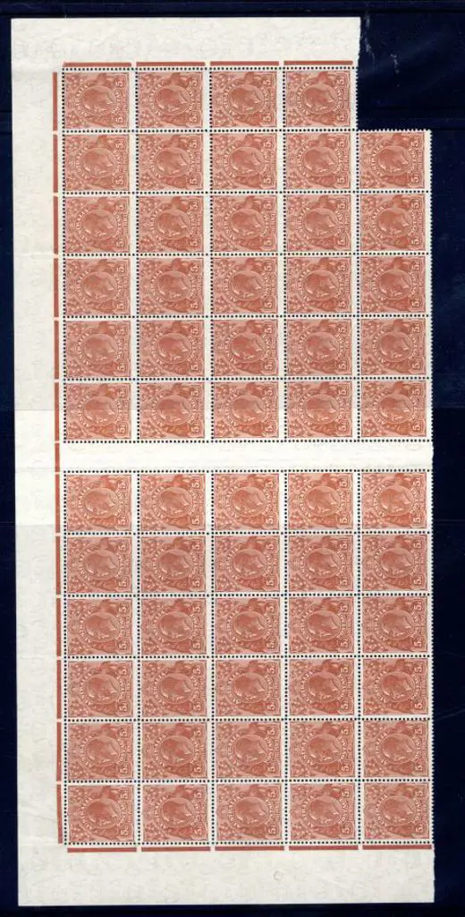 1931-36 CofA Watermark 5d orange-brown, plate 3 in ... Image 1++