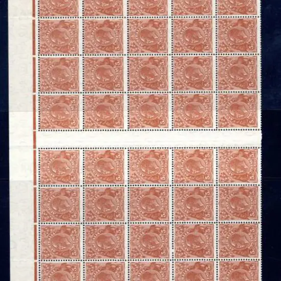 1931-36 CofA Watermark 5d orange-brown, plate 3 in ...