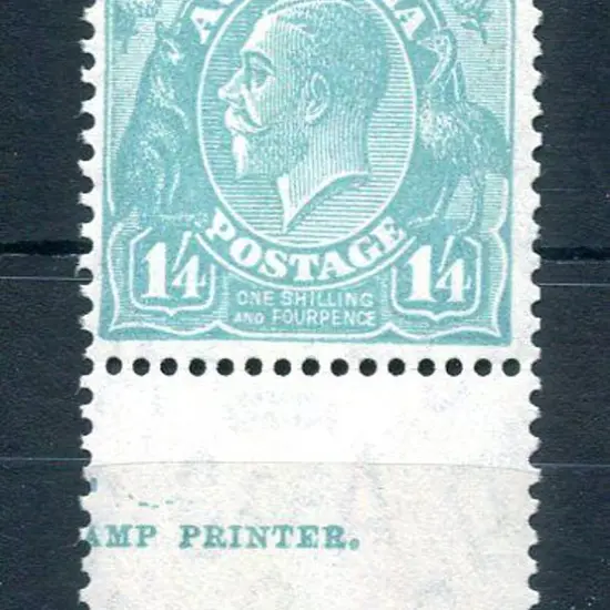 1931-36 CofA Watermark 1/4d turquoise bottom ...