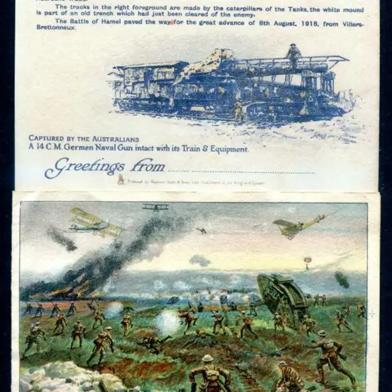 1918 Australian Comforts Fund Greetings card with ...