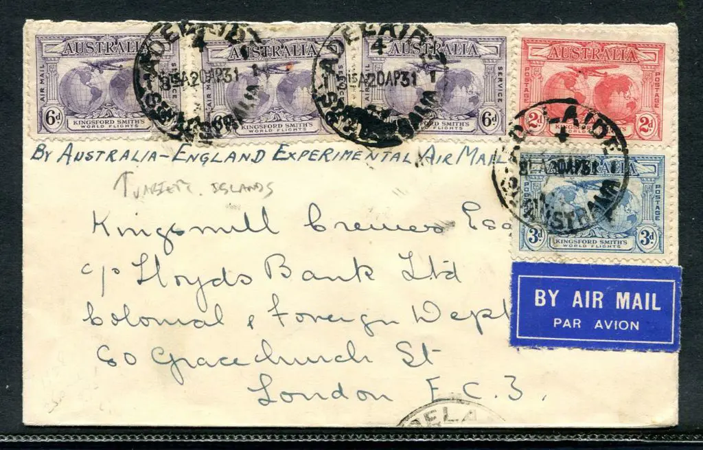 1931 (20th Apr) Aust to England "Experimental Air ... Image 1++