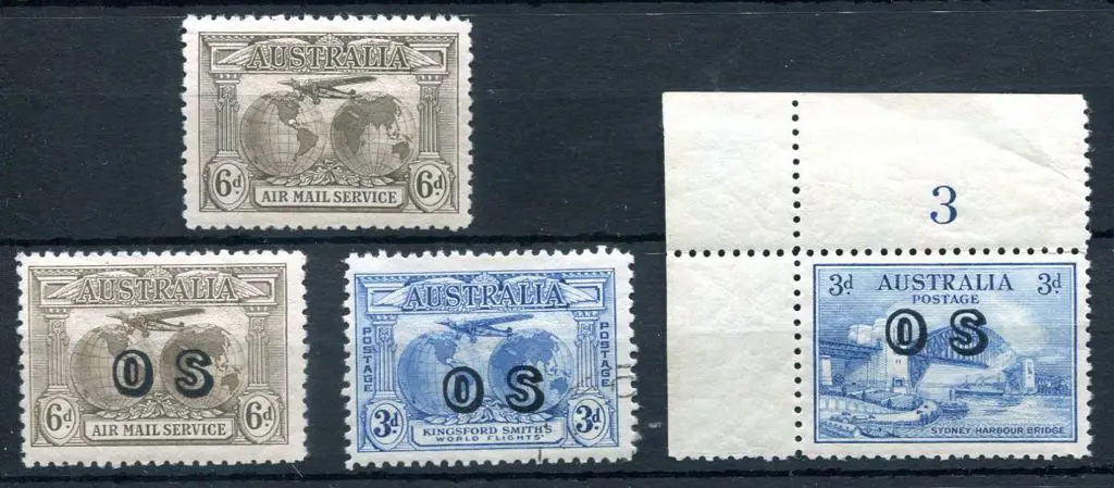 1931 6d Kingsford Smith Airmail MUH & 3d K-S CTO ... Image 1++