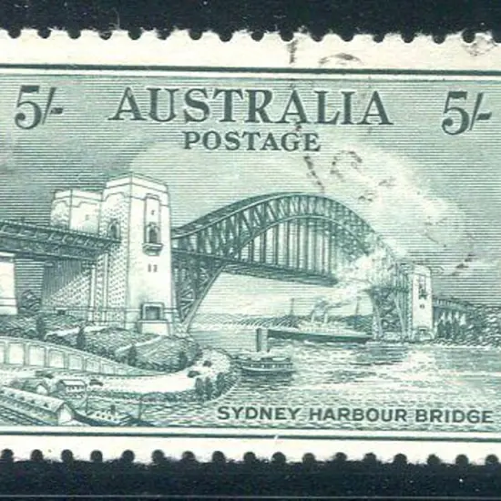 1932 5/- Sydney Harbour Bridge. CTO without gum. ...