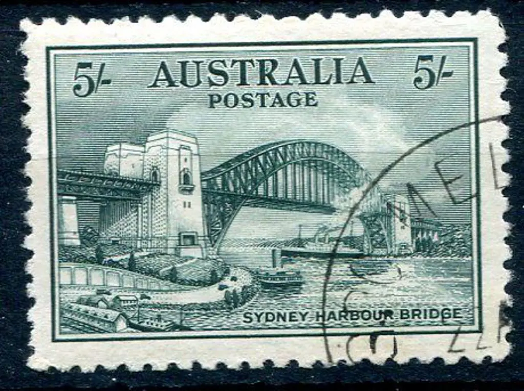 1932 5/- Sydney Harbour Bridge. Superb CTO without ... Image 1++