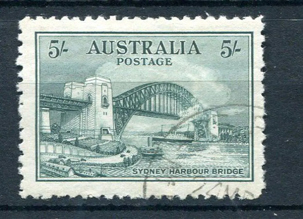 1932 5/- Sydney Harbour Bridge. Fine used, ... Image 1++