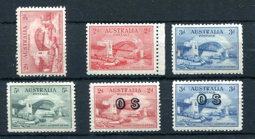 1932 Sydney Harbour Bridge set of 4 with 2d & 3d ... Image 1++